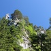 schöne Felsformationen im Aufstieg