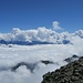Die Berninagruppe liegt dafür in gewaltigen Quellwolken