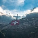 Noch wird sie ausgerollt - die grösste Schweizerfahne