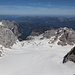 Hoher Dachstein - Ausblick am Gipfel über den Großen Gosaugletscher.