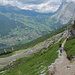 Blick vom Eigertrail hinunter nach Grindelwald.
