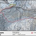 Karte mit meiner begangenen Route von der Zapporthütte (2276m) zur Läntalücke (2980m) und weiter über den Westgrat zum Gipfel vom Güferhorn (3379m). Die Route in die Lücke ist mit Steinmännchen markiert und es finden sich Wegspuren, sie ist zur Zeit der optimale Zustieg gemäss Hüttenwart der Zapporthütte.