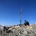 Gipfel erreicht, - die Wandergruppe "Einheimische Wanderer" bereits mit bester Laune beim "Vespern" 