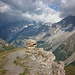 Panorama dalla vetta: da questa angolazione sarebbe dovuto apparire il Monte Bianco in tutta la sua maestosità, non oggi purtroppo!