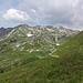 Das hübsche, naturbelassene Gelände unter dem Nebelhorn vom Zeigersattel