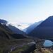 Rückblick zur Sulzenauhütte und Blauen Lacke kurz hinter dem Abzweig zum Aperen Freiger
