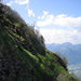 Letzte Klettereinlage vor dem Gipfel des Chüemettler. Der Blick schweift Südwestlich Richtung Schänis.