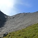 I am still hiking on the grass, but soon comes the loose scree and dirt.