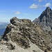 View back to the "actual" summit of Piz Cagniel, with Piz Forbesch in the background. The east flank where I had to make a detour in the loose scree is also visible on the right hand side of the ridge.