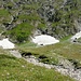 Remaining snowfields in Val Curtegns, right below Piz Arblatsch.