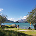 Ufer des Silsersees in Sils