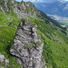 Blick von oben auf den kleineren, nördlichen Turm