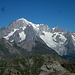Panorama dal Lago Pietra Rossa: zoom Monte Bianco.