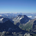 La Ruinette (3.875 m): Blick in die Paradiso-Gruppe und bis zur Charbonnel
