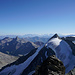 La Ruinette (3.875 m): Blick zum Mont Blanc de Cheilon und zu den Berner Alpen