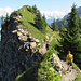 Entlang des Grates auf einem sicheren Wanderweg zum Oberberghorn.