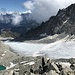 ... belohnt uns jedoch mit einem feinen Ausblick über den Glacier d'Orny zum Portalet ...