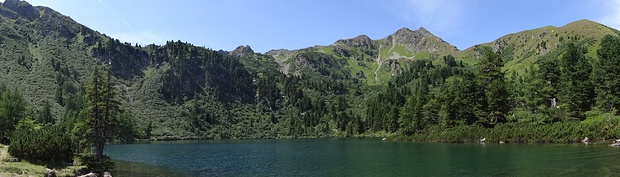 Panorama Scheibelsee: Großer Hengst, Kleiner und Großer Bösenstein, Hauseck