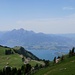 Küssnachtersee und Luzerner Seebecken zwischen Rotstock (ganz links) und dem Pilatusmassiv