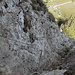 Blick zurück - Der Klettersteig nutzt die natürlichen Kamine.