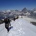 [u Munggi13] und Viviane - mit dem Matterhorn im Hintergrund - beim "Gipfelzieleinlauf" ...
