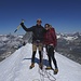... mit Anne-Diane und Pascal auf dem Breithorn Westgipfel, 4164 m