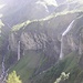 Links Pitschinabachfall, daneben der Sässbachfall, der Muttenbachfall befindet sich 'unter' dem Bild.