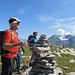 Auf östlichen Gipfelsteinmann erkärt uns Franz die Route auf den Bös Fulen