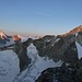 auch Dent d'Hérens und Dent Blanche gehören zu den ersten Gipfeln, welche Sonne erhalten