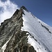 Rückblick zum sehr steilen Abstieg vom Ober Gabelhorn