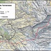 Karte mit meiner rot eingzesichneten Route aufs Wasenhorn. Gestartet war ich beim Pass und die Tour endete dei der Station Simplon Hospiz.