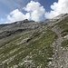 Aufstieg vom Alteiner Fürggli auf unmarkiertem Pfad zum Valbellahorn
