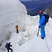 Abstieg über den Persgletscher (in die Gletscherspalte)