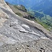 Ich bin zu spät gequert und musste über die schuttbedeckten Platten queren.