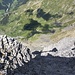 Blick vom Gipfel hinunter ins Durnachtal. 