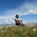 Alleine auf dem Piz Rims im Bike Tenue und Wanderschuhen