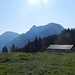 Kreuzspitze und Geierköpfe gesehen von der Hirschwängalpe