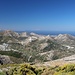 die westlichen vorberge, links das große Bergdorf Filoti