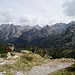 Ausblick vom Refugi d'Amitges - man erkennt alle Berge der Tour: els Encantats, Pico del Monestero, Pic de Peguera und Pic de Subenuix.