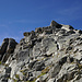 Der Gipfelaufbau des Pic de Peguera im Abstieg