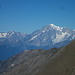 Panorama dal Mont Creya 3015 mt: zoom Gruppo del Monte Bianco.