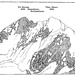 Bernina von Norden. Originalpublikation von Paul Güssfeldt: Die Alpen, 1878