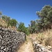 an der Mauer entlang