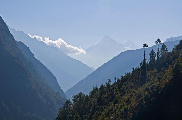Rückblick zum Ganesh Himal