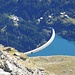 The Zervreila hydropower dam - view from the summit of Frunthorn.