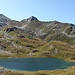 View to Guraletschsee during the descent.