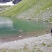 Erfrischendes Bad im Schwarzsee bei ca. 8 - 10°