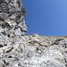 La "placconata" che precede l'Intaglio  a quota 2450 m sulla cresta delle Lavine Rosse.