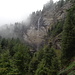 La cascata poco dopo la partenza