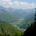 Blick ins Val di Concei mit seiner Gipfelumrahmung. Links oben der Monte Cadria - der Höchste der Ledroregio